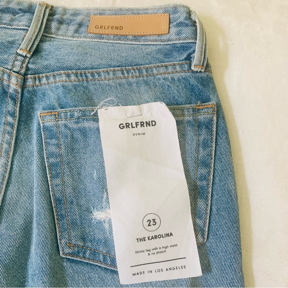 NWT GRLFRND Karolina High Rise Skinny Jeans in A Little More Love 23 - Picture 13 of 15